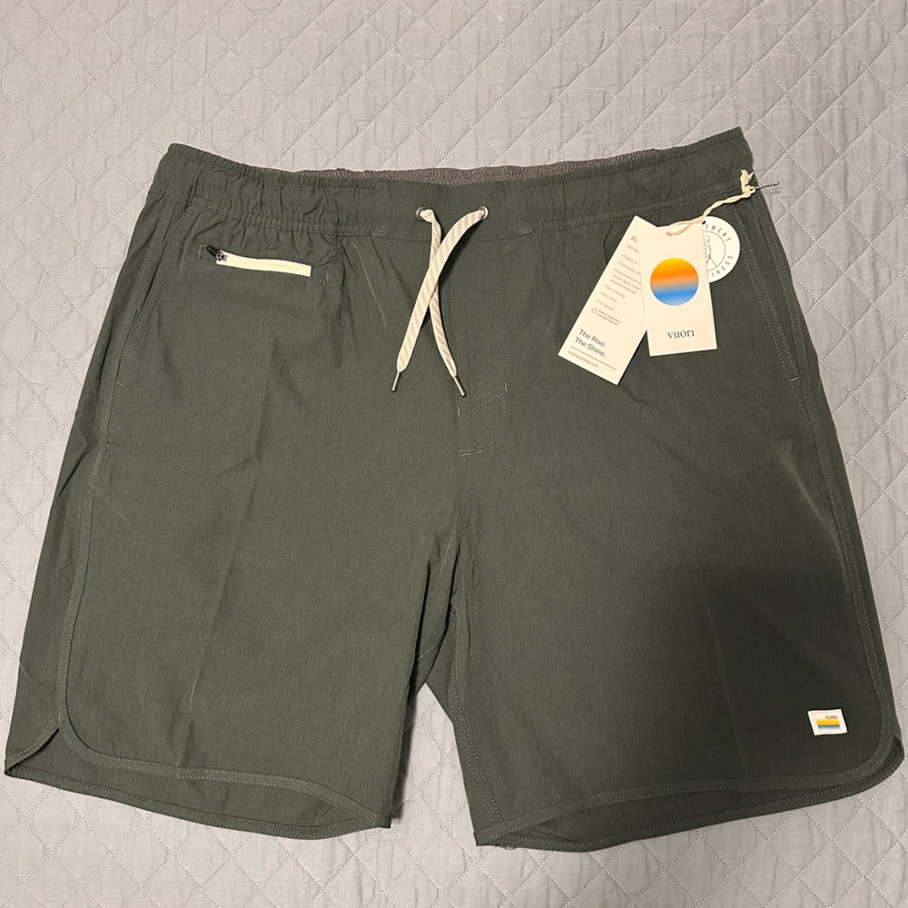 Men's Dark Green Shorts- Vuori